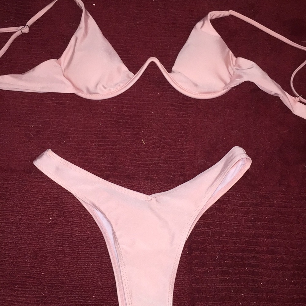 baby pink cheeky bikini